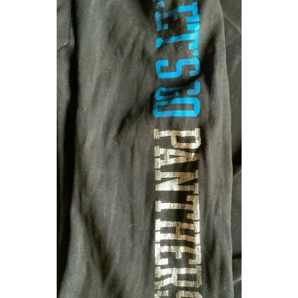 Victoria's Secret Pink NFL Carolina Panthers Pants Sz Small EUC - Picture 3 of 3
